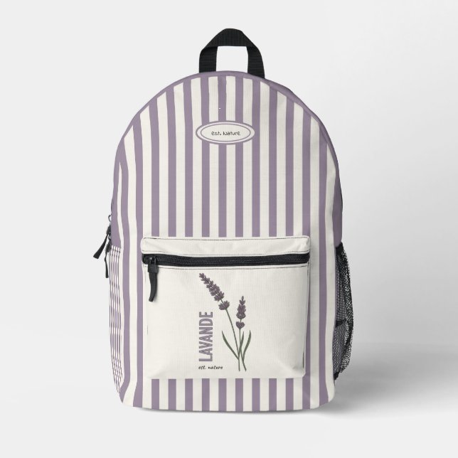 Lavande est. Nature Bedruckter Rucksack (Vorderseite)