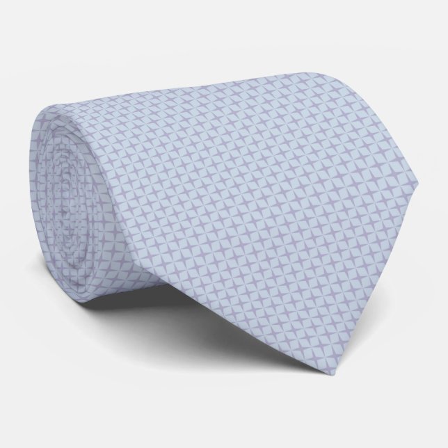 Lavande et Blue Retro Stars Cravate Motif (Roulé)