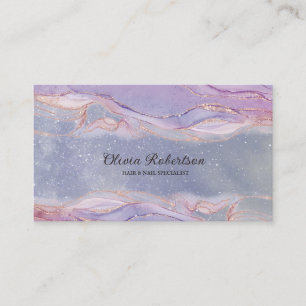 Lavande et Carte de visite Gold Elegant