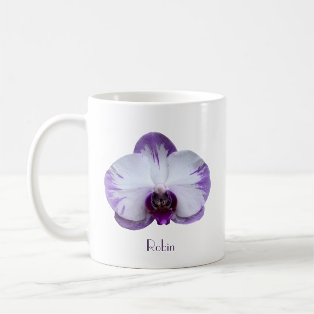 Lavande et Mug de café à l'orchidée blanche (Gauche)