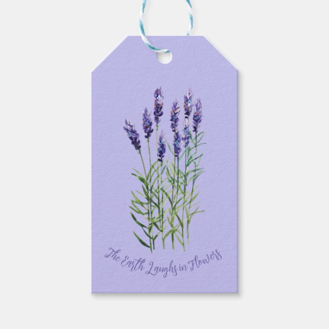 Lavande, étiquettes cadeaux de jardinage (Devant)