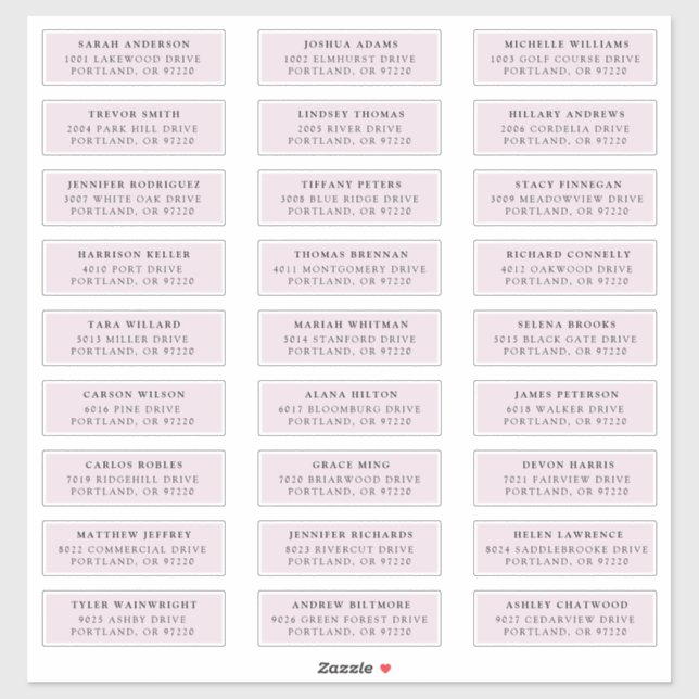 Lavande | Étiquettes de adresse individuels (Feuille)