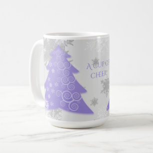 Lavande Festive de Noël Arbre café Mug