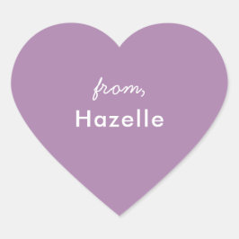 Lavande forme coeur valentine's sticker