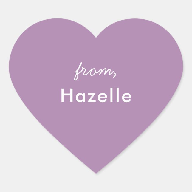 Lavande forme coeur valentine's sticker (Devant)
