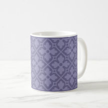 Lavande Gothique Revival Quatrefoil Café Mug