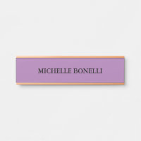 Lavande minimaliste Plaque lisible Moderne