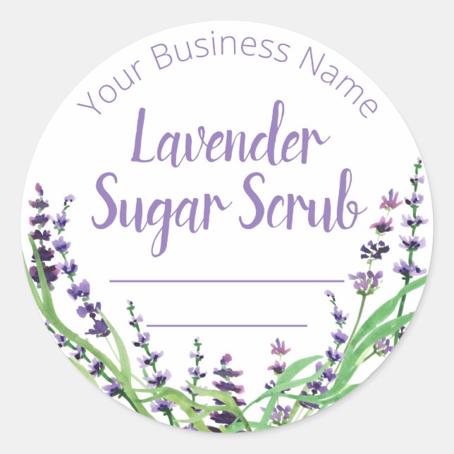 Lavande parfumé sucre Étiquettes (Devant)