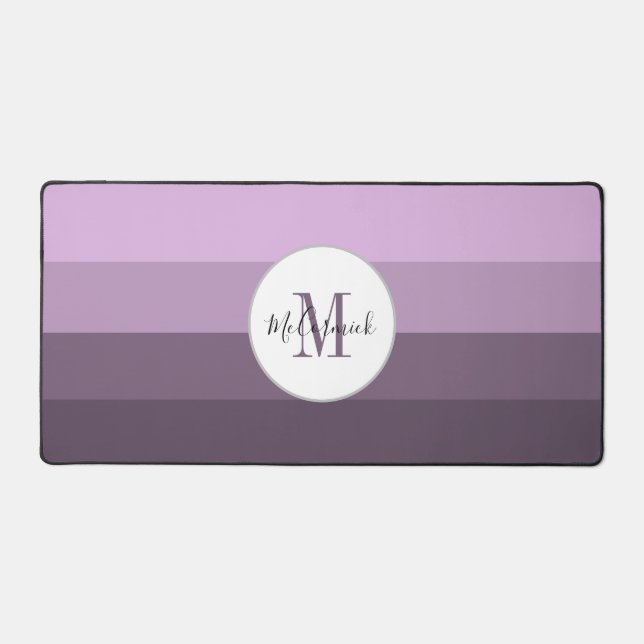 Lavande personnalisée Grilles violettes Monogramme (Recto)