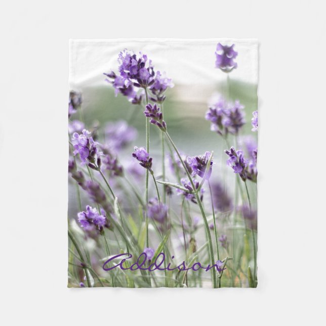 Lavande Photo Couvertures En Toile Avec Nom (Devant)