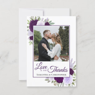 Lavande & Plum Purple Roses Amour & Merci Mariage