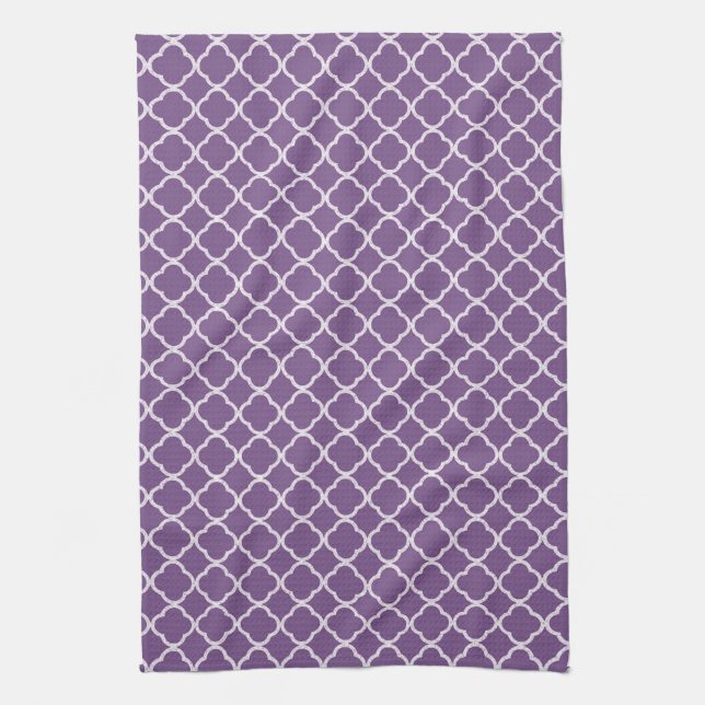 Lavande Quarterfoil Monogram Cuisine Serviette (Vertical)