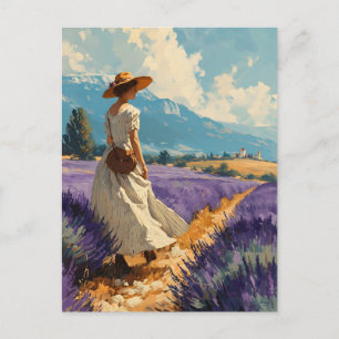 Lavande Serenity : Carte postale Provence Vintage