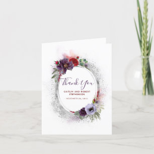 Lavande violette et Merci floral bordeaux