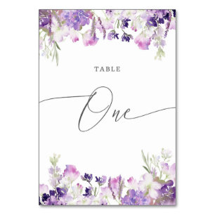 lavande violette Numéro de table