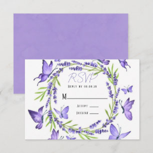 Lavande Wisteria & Papillons Mariage RSVP