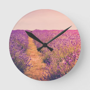 Lavander Runde Wanduhr
