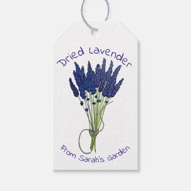 Lavandula Driving Lavendel Bunch Geschenkanhänger (Vorderseite)