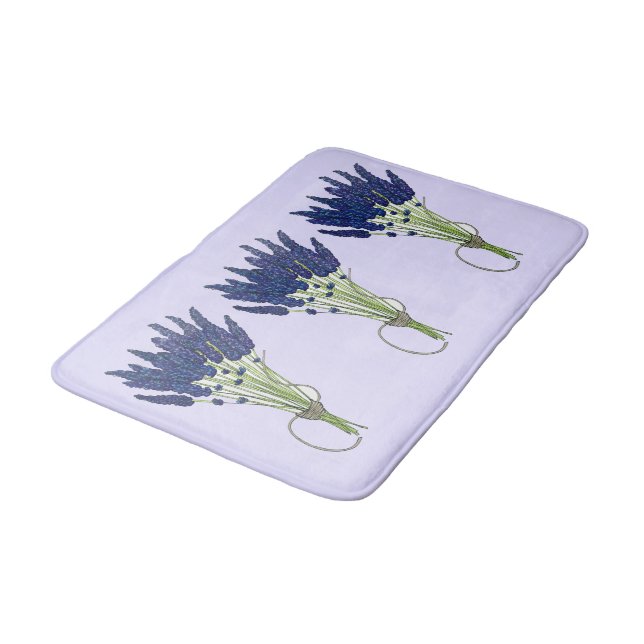 Lavandula Lavender Bunch Kraut Lila Blumengarten Badematte (Schrägansicht)