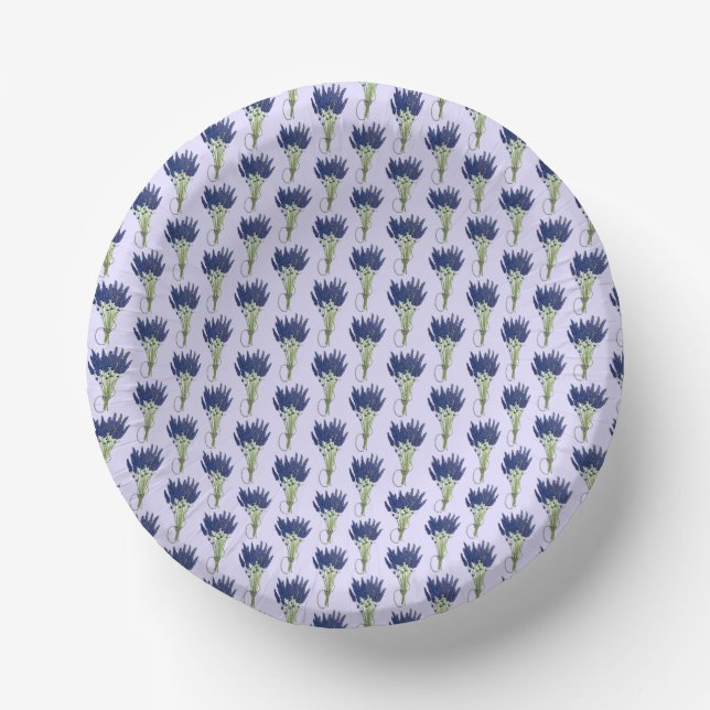Lavandula Lavender Bunch Kraut Lila Blumengarten Pappteller (Vorderseite)