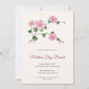 Lavatera Blush Muttertags-Brunch-Einladung Einladung