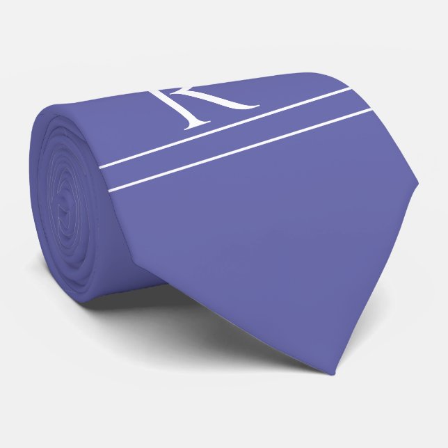 Lavder Lila Classic Monogram Neck Tie Krawatte (Gerollt)