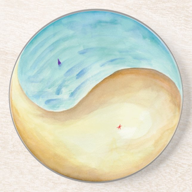 "Lavé et loin balayés" dessous de verre de (Devant)