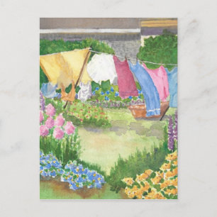 Lave-linge Kathy sur la carte postale Maine de l'î