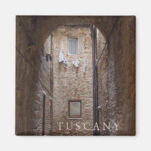 Lave-linge séché en Toscane aimant texte