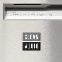 Lave-vaisselle Magnet CLEAN | DIRTY - gris et noir