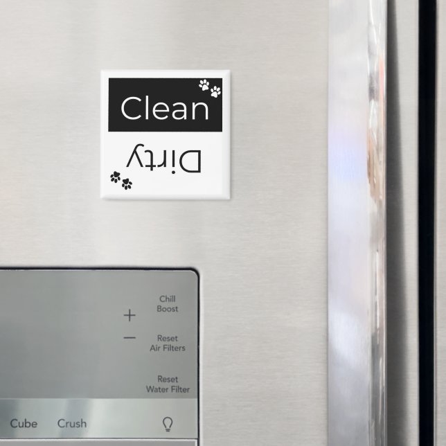 Lave-vaisselle propre ou sale Magnet : empreintes  (In situ (réfrigérateur))