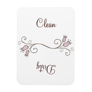 Lave-vaisselle rose Tulip propre - Magnets sales