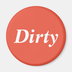 Lave-vaisselle sale aimant orange