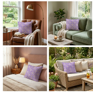 Lavendaisy Haven Daisy Floral Wurfkissen Kissen