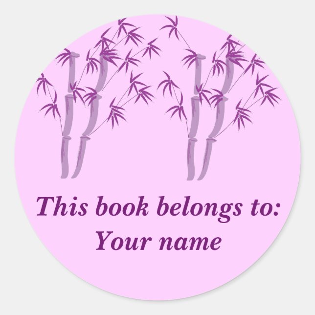 Lavendar Bamboo, étiquette du livre (Devant)