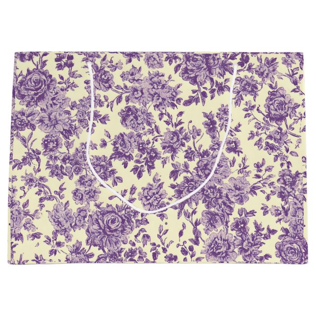 Lavendar Roses Große Geschenktüte (Vorderseite)