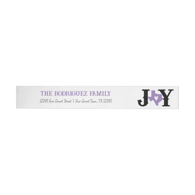 Lavendar Texas JOY Holiday (Person)