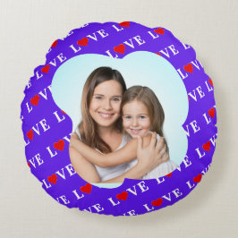 Lavende LIEBE Stylish Rundes Kissen