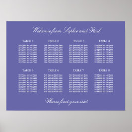 Lavendel 8 Tisch Hochzeitskartentabelle Poster