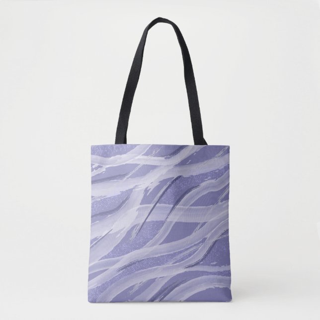 Lavendel Abstrakt Wasserfarbe Tasche (Vorderseite)