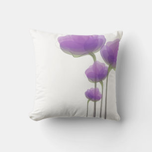 Lavendel-abstraktes Blumen-Kissen Kissen