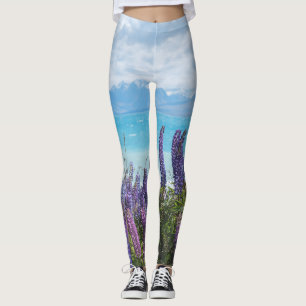 Lavendel am Seeufer Leggings
