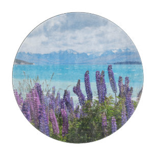 Lavendel am Seeufer Schneidebrett