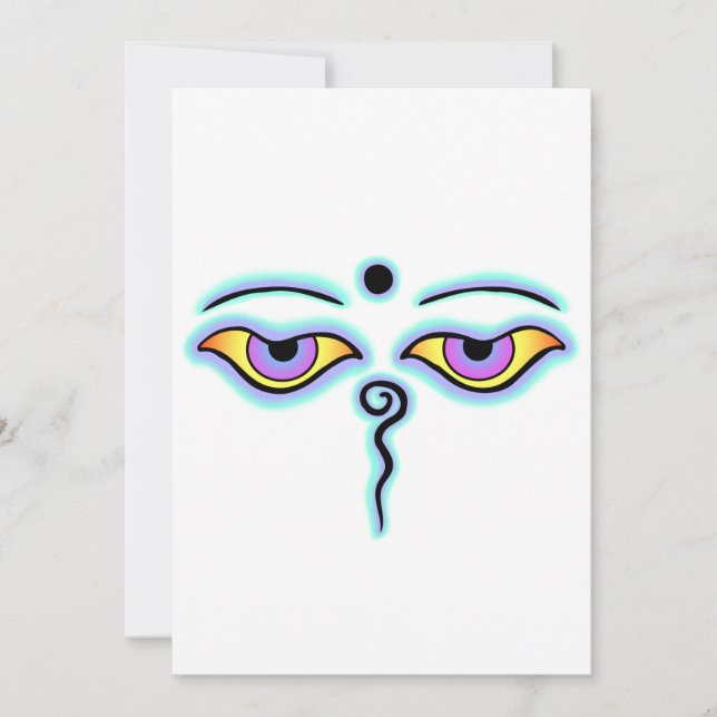 Lavendel aquamariner Buddha Eyes.png Einladung (Vorderseite)
