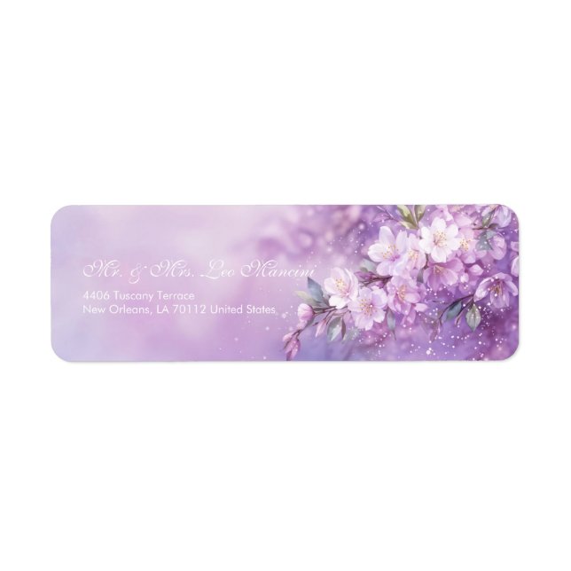 Lavendel-Aquarell Ätherische Kirschblüte (Vorne)
