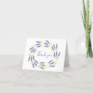 Lavendel-Aquarell-Blumen-Hochzeit Danke 