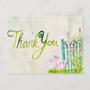 Lavendel-Aquarell-Dankeschön Postkarte
