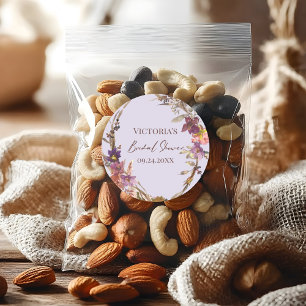 Lavendel-Aquarell-Wildblumen-Aufkleber Runder Aufkleber