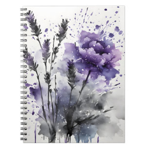 Lavendel - Aquarellblumen Notizblock
