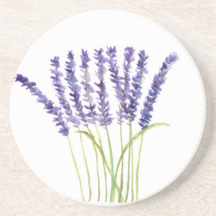 Lavendel Aquarellmalerei, violette Blumen Untersetzer